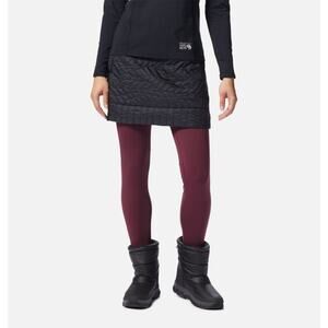 Mountain Hardwear Trekkin Insulated Mini Skirt Black Puffy Womens Large Gorpcore